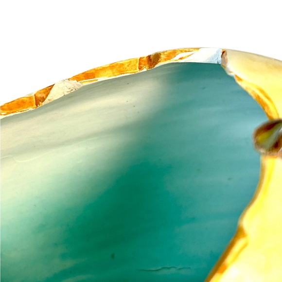 Italian handcrafted porcelain bird miniature planter. Charming cottage decor. - Picture 8 of 9